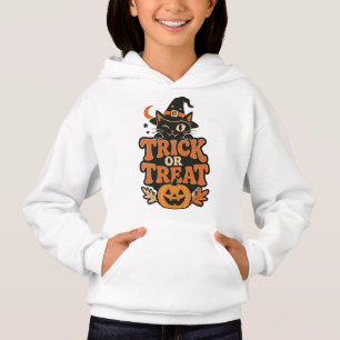 Trick Or Treat Schattige Zwarte Kat Heks Pompoen H