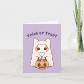 Trick or treat Schattigee en Schattige Halloween B Kaart (Voorkant)