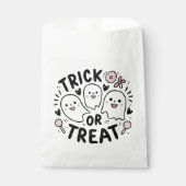 Trick or treat Schattigee Ghost Treat Bag Bedankzakje (Voorkant)