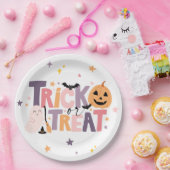 Trick or treat Schattigee Halloween Ballon Decor Papieren Bordje (Feest)