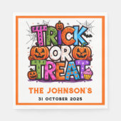 TRICK OR TREAT | Schattigee Halloween Bash Party Servet (Voorkant)
