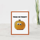 Trick or treat Schattigee Halloween pompoen Cartoo Kaart (Voorkant)