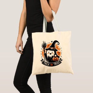 Trick or treat - Schattigee Heks Ghost Canvas tas
