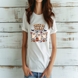 Trick or treat Schattigee Retro Ghost Halloween T-shirt