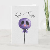 Trick or treat? Schattigee Waterverf lolly Kaart (Voorkant)
