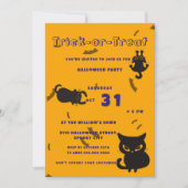 Trick or treat | Schattigee zwarte kat Halloween Kaart (Voorkant)