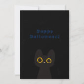 Trick or treat | Schattigee zwarte kat Halloween Kaart (Achterkant)