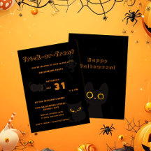 Trick or treat | Schattigee zwarte kat Halloween