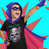 Trick or treat Schedel, Abstracte, Kinder Hallowee T-shirt