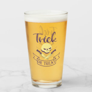 Trick or treat schedel kruisbeenderen Halloween li Glas