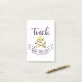 Trick or treat schedel kruisbeenderen Halloween li Post-it® Notes (Op bureau)