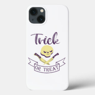 Trick or treat schedel schedeldood Halloween lint Case-Mate iPhone Case