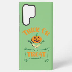 Trick or treat schedeldood Halloween pompoen gezic Samsung Galaxy Hoesje