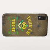 Trick or treat schedeldoos Halloween pompoen gezic Case-Mate iPhone Case (Achterkant (horizontaal))