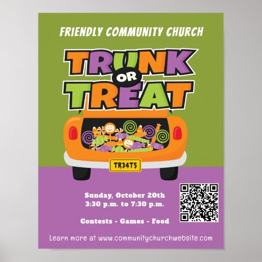 Trick-or-Treat Schoolgemeenschap Poster (Voorkant)
