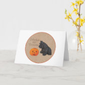 Trick or Treat Scottie Dog Kaart (Gele Bloem)