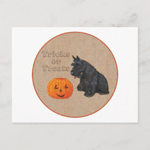Trick or Treat Scottie Hond Briefkaart