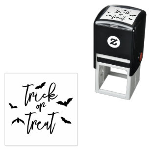 Trick Or Treat Script Met Vleermuizen Stijlvolle H Zelfinktende Stempel