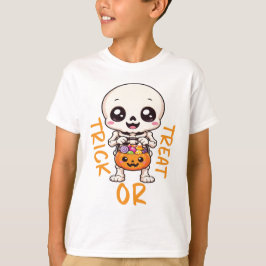 Trick or Treat Skelet, Jongen Skelet Halloween T-shirt