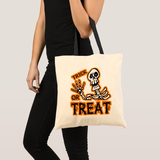 TRICK OR TREAT SKELETON TOTE BAG (Voorkant (product))