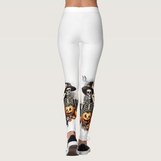 Trick or Treat Skeletons Halloween Leggings (Achterkant)