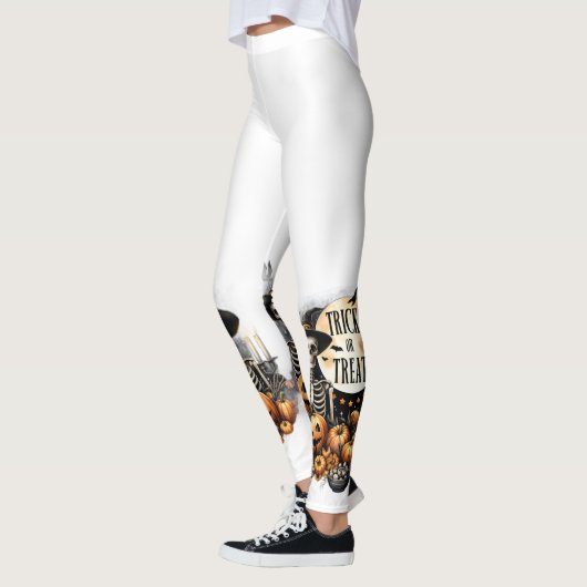 Trick or Treat Skeletons Halloween Leggings (Links)