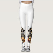 Trick or Treat Skeletons Halloween Leggings (Voorkant)