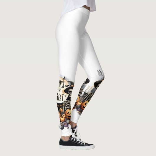 Trick or Treat Skeletons Halloween Leggings (Rechts)