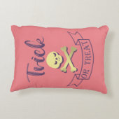 Trick or treat skull crossbones Halloween ribbon Accent Kussen (Achterkant)