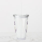 Trick or treat skull crossbones Halloween ribbon Acryl Drinkbeker (Rechts)