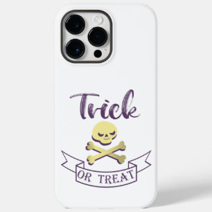 Trick or treat skull crossbones Halloween ribbon Case-Mate iPhone 14 Pro Max Hoesje