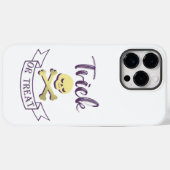 Trick or treat skull crossbones Halloween ribbon Case-Mate iPhone Case (Achterkant (horizontaal))