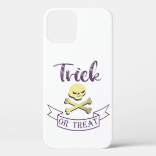 Trick or treat skull crossbones Halloween ribbon Case-Mate iPhone Case