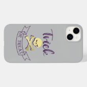 Trick or treat skull crossbones Halloween ribbon Case-Mate iPhone Case (Achterkant (horizontaal))