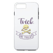 Trick or treat skull crossbones Halloween ribbon Case-Mate iPhone Case (Achterkant)