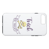 Trick or treat skull crossbones Halloween ribbon Case-Mate iPhone Case (Achterkant (Horizontaal))