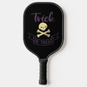 Trick or treat skull crossbones Halloween ribbon Pickleball Paddle (Achterkant)