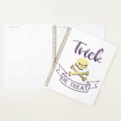 Trick or treat skull crossbones Halloween ribbon Planner (Display)
