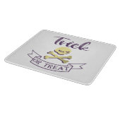 Trick or treat skull crossbones Halloween ribbon Snijplank (Hoek)