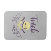 Trick or treat skull crossbones Halloween ribbon T Badmat (Voorkant)