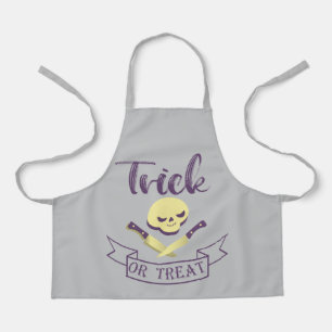 Trick or treat skull crossbones Halloween ribbon T Schort