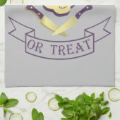 Trick or treat skull crossbones Halloween ribbon T Theedoek (Gevouwen)