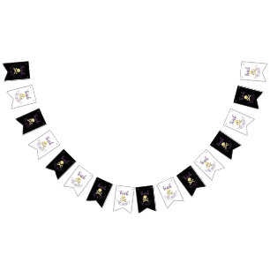 Trick or treat skull crossbones Halloween ribbon Vlaggetjes