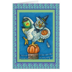 TRICK OR TREAT, SMELL MY FEET HALLOWEEN OWL KAART