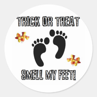Trick Or Treat, Smell My Feet Ronde Sticker