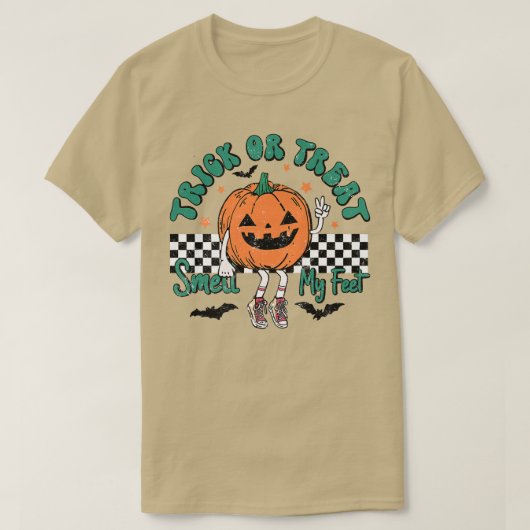 Trick or treat smokkelt mijn voetpompoen Kinderen  T-shirt (Design voorkant)