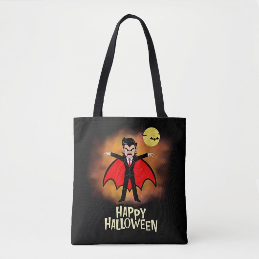 Trick or treat Snoep Bag voor Halloween - Vamire Tote Bag (Voorkant)