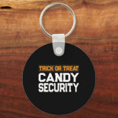 Trick or treat Snoep Beveiliging Mama Pa Halloween Sleutelhanger (Voorkant)