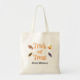 Trick or treat Snoep, Dubbele zijdruk, Budget Tote Bag
