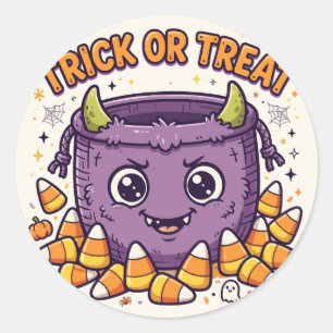 Trick Or Treat Snoep Emmer Halloween Sticker